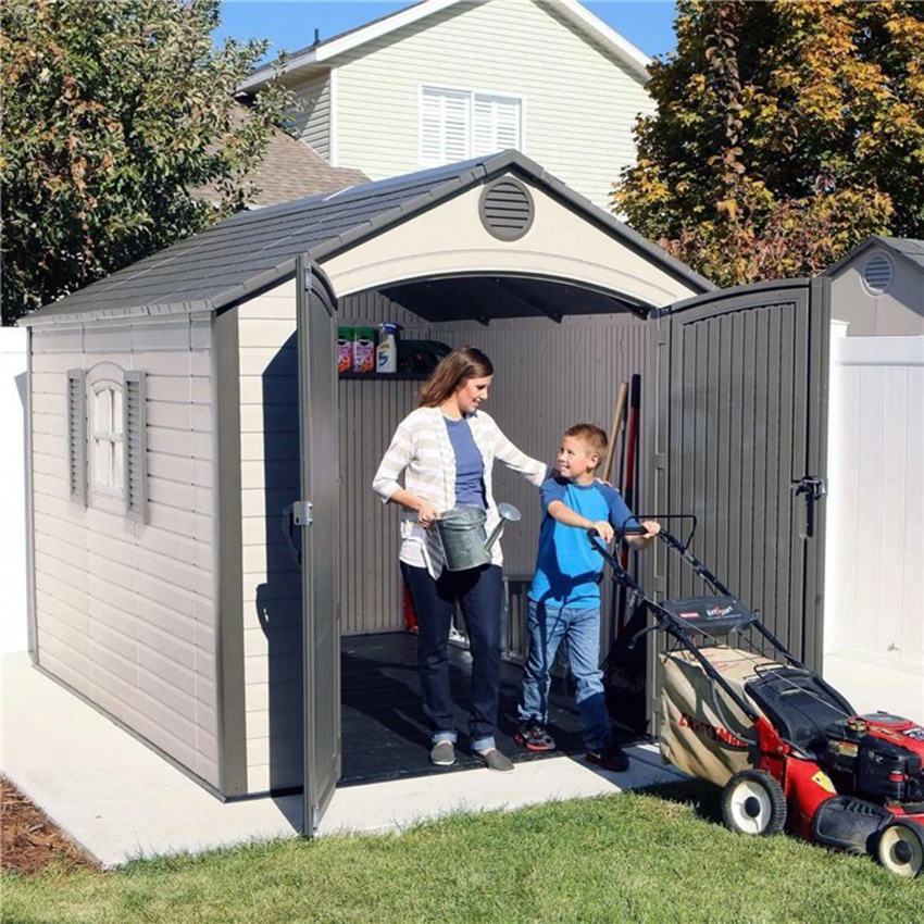 Steel reinforced lifetime storage shed