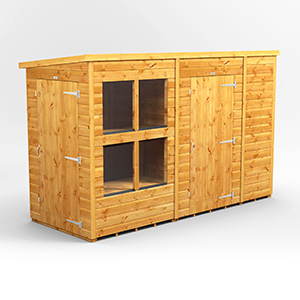 Power Pent Potting Shed Combi Inc side Door (includes 6ft Side Store)