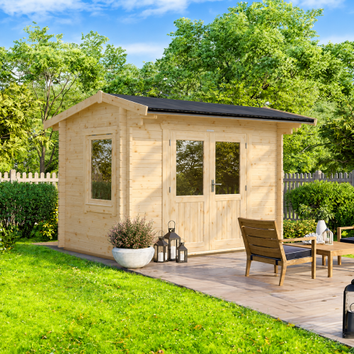 Powersheds Apex Log Cabin 28mm