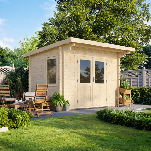 Powersheds Pent Log Cabin 28mm