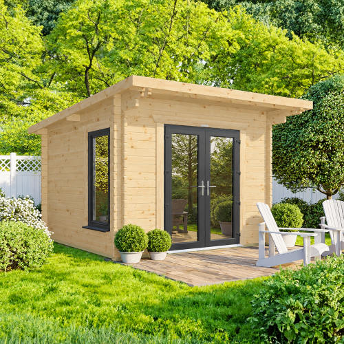 Powersheds Pent Log Cabin 44mm