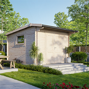 Powersheds Apex Workshop Log Cabin - 28mm