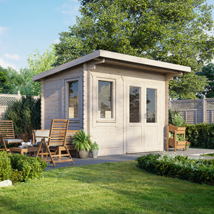 Powersheds Pent Classic Log Cabin - 44mm