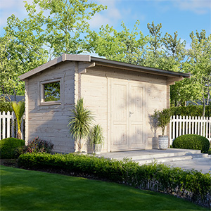 Powersheds Apex Workshop Log Cabin - 28mm