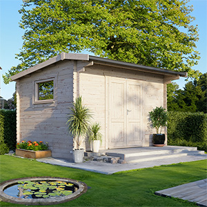 Powersheds Apex Workshop Log Cabin - 28mm