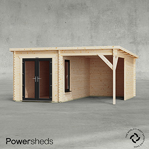 Powersheds Canopy Log Cabin - 44mm