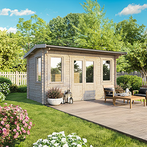 Powersheds Apex Classic Log Cabin - 44mm
