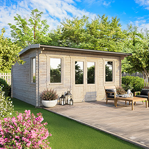 Powersheds Apex Classic Log Cabin - 44mm
