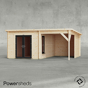 Powersheds Canopy Log Cabin - 44mm