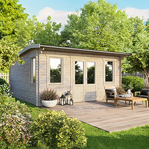 Powersheds Apex Classic Log Cabin - 44mm