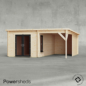 Powersheds Canopy Log Cabin - 44mm