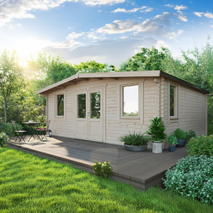 Powersheds Chalet Classic Log Cabin - 44mm