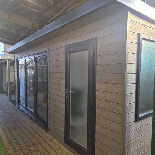 18x8 Composite Grey Combination Garden Room  Ex Demo