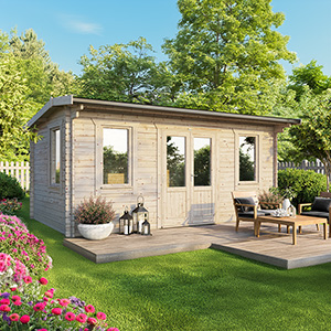 Powersheds Apex Classic Log Cabin - 44mm