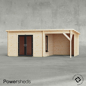 Powersheds Canopy Log Cabin - 44mm