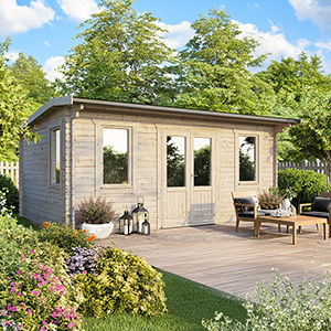 Powersheds Apex Classic Log Cabin - 44mm