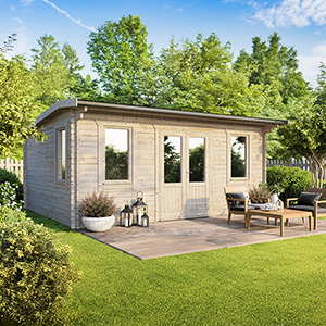 Powersheds Apex Classic Log Cabin - 44mm
