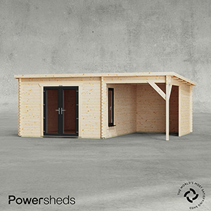 Powersheds Canopy Log Cabin - 44mm