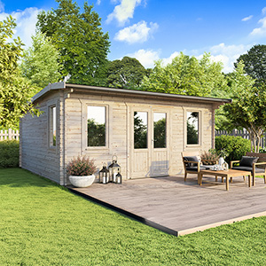 Powersheds Apex Classic Log Cabin - 44mm