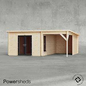 Powersheds Canopy Log Cabin - 44mm