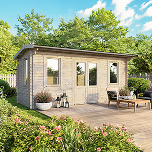 Powersheds Apex Classic Log Cabin - 44mm