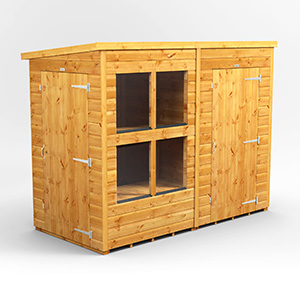 Power Pent Potting Shed Combi Inc side Door (includes 4ft Side Store)