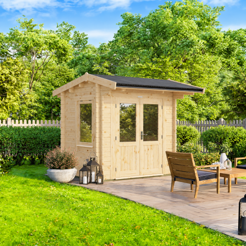 Powersheds Apex Log Cabin 28mm