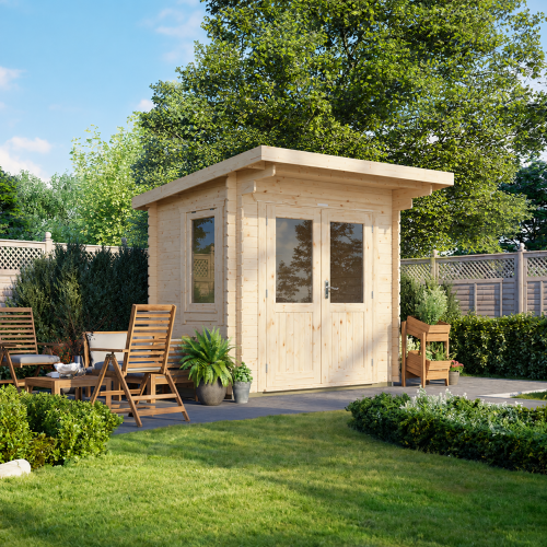 Powersheds Pent Log Cabin 28mm