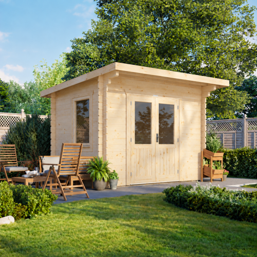 Powersheds Pent Log Cabin 28mm