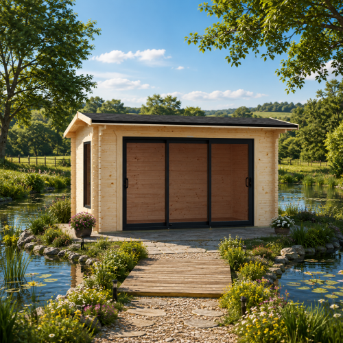 Powersheds Apex Aluminium Log Cabin - 44mm