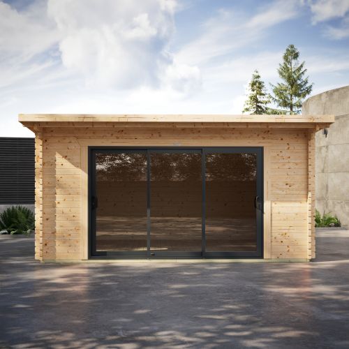 Powersheds Pent Aluminium Log Cabin - 44mm