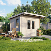 Powersheds Pent Classic Log Cabin - 44mm