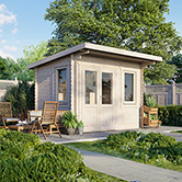 Powersheds Pent Classic Log Cabin - 44mm