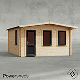Powersheds Retreat Deluxe Log Cabin - 44mm