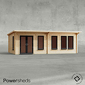 Powersheds Pent Manor Log Cabin - 44mm