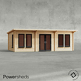Powersheds Pent Manor Log Cabin - 44mm