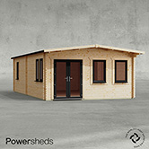 Powersheds Apex Manor Log Cabin - 44mm