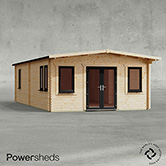 Powersheds Apex Manor Log Cabin - 44mm
