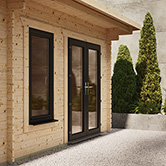 Powersheds Pent Manor Log Cabin - 44mm