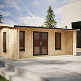 Powersheds Apex Snug Log Cabin - 44mm