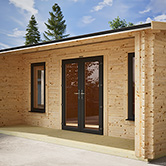 Powersheds Apex Snug Log Cabin - 44mm