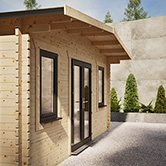 Powersheds Apex Manor Log Cabin - 44mm