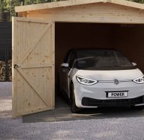 Powersheds Pent Garage Log Cabin - 44mm